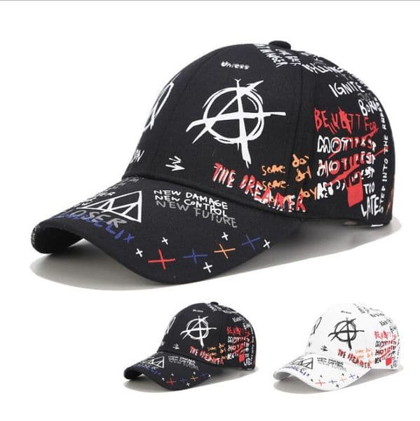 Outdoor graffiti hipster caps hats GSMB064 Fashion Hip-hop student female street shooting wild print sunhat hat Ball Cap