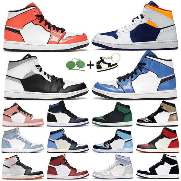 men women basketball shoes 1s high og 1 Electro Orange Shadow 20 Hyper Royal Chicago Light Banned Cactus Jack mens trainers sports sneakers