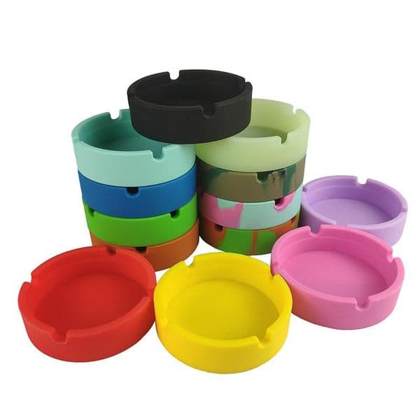 22 Styles Silicone Ashtray Creative Round Anti-shock Smoke Ash Tray Fashion Environmental Hotel Home Square