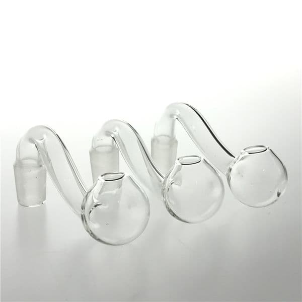 10mm Male Mini Glass Oil Burner Pipe with 20mm XL Bowl Thin Pyrex Smoking Accessory for Bong Water Pipes