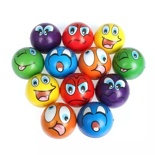 1000pcs 6.3cm Stress Balls Grimace Smiley Laugh Face Soft Foam PU Squeeze Squishy Balls Toys for Kids Children Adults