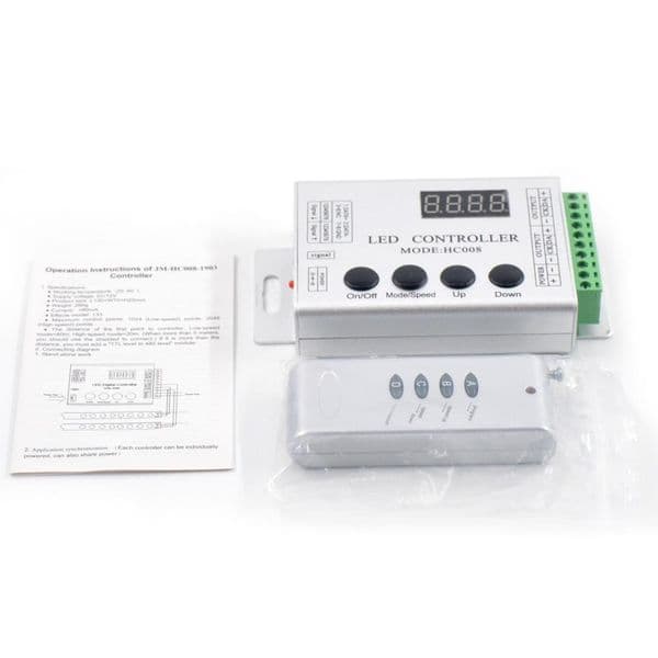 2021 programmable wireless RGB led pixel controller 2048 pixel 133 effect modes for WS2812B WS2811 SK6812 led magic color strip