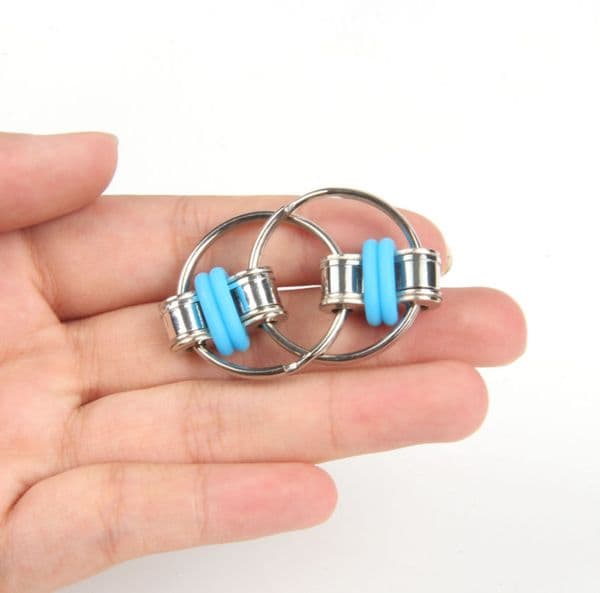 The latest party Supplies decompression toy 4.5X3CM bicycle iron chain Unzip metal keychain