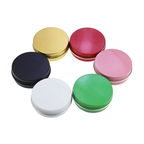 27 Pieces 60g Multi-Colored Round Aluminum Cans Screw Lid green small Metal Tins Jars Empty Slip Slide Containers