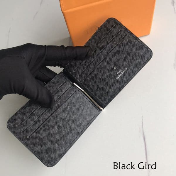 POCKET ORGANIZER Money Clip Leather Wallet Men Day Cluch Designer Wallets Card holder 66543