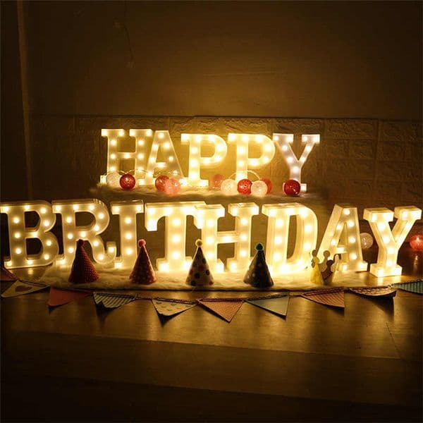 3D LED Night Lamp 26 Letter 0-9 Digital Marquee Sign Alphabet Lights Wall Hanging Lamps Indoor Decor Wedding Party LEDS Nights Light