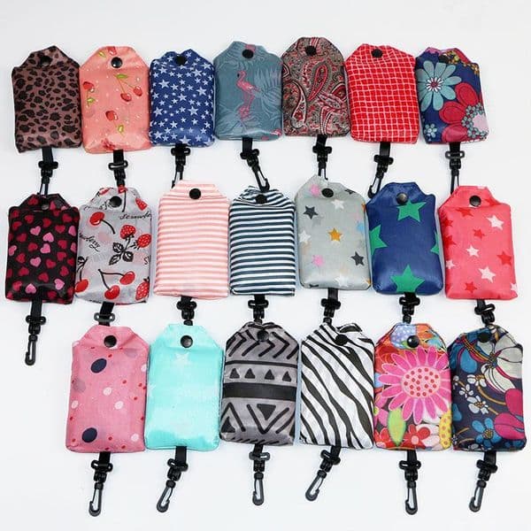 Home storage nylon foldable shopping bags reusable environmental protection folding lady portable RH4130