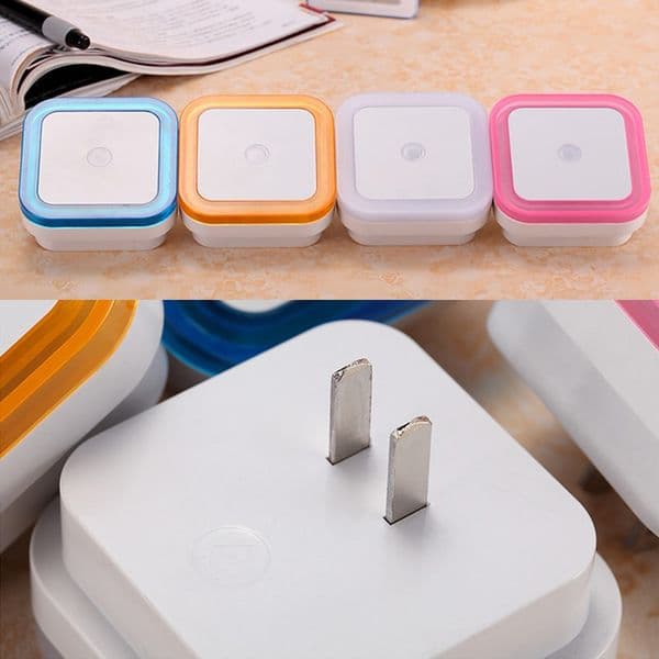 LED Night Light Mini Sensor Control 110V 220V EU US Plug Energy Saving Lamp For Living Room Bedroom Lighting 50pcs