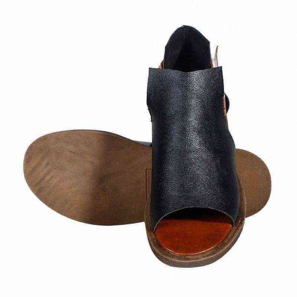 1pair Party Breathable Home Beach Solid Open Toe Flat Heel Non Slip Comfortable Women Sandal Artificial PU Casual Summer e61s#