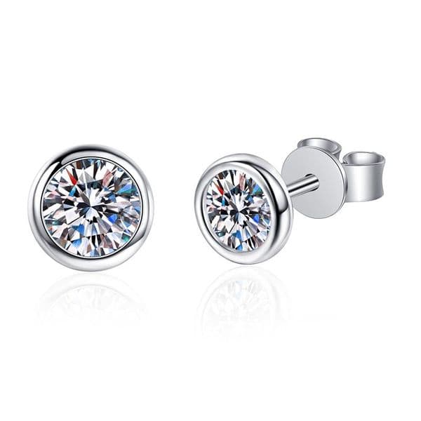 Stud Trendy 0.3-1 Carat D Color Moissanite Bubble Earrings For Women 925 Sterling Silver Pt950 Gold Diamond Gift