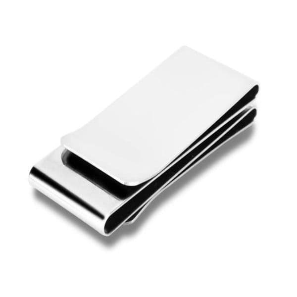 100pcs/lot Stainless Steel Money Clip 4 Fold Slim Cash Holder Clip Money Card Bill Pocket Money Holder Gift Wholesale