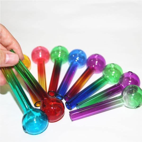 Thick Clear Glass Oil Burner Pipe 100mm 4inches Tube Wax Burning pipes glass hand pipes