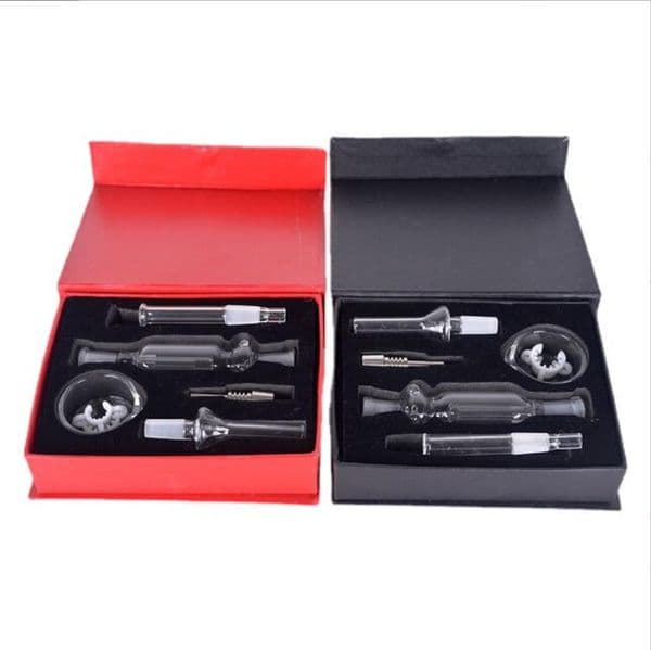 Nectar Collector Kit 10mm Glass HOOKAHS OIL BURNER Tips with Titanium and Quartz Nail Dish RG Pipe mirco NC kit