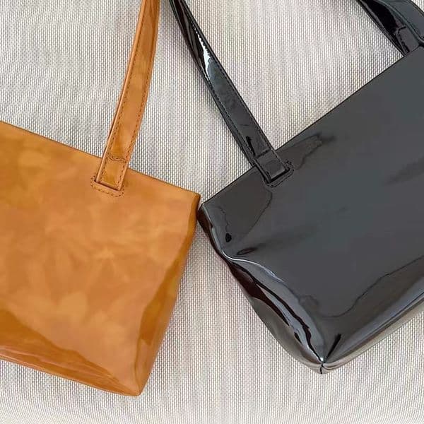 fashion shoulder or slung crossbody bag glossy buckle design women handbag