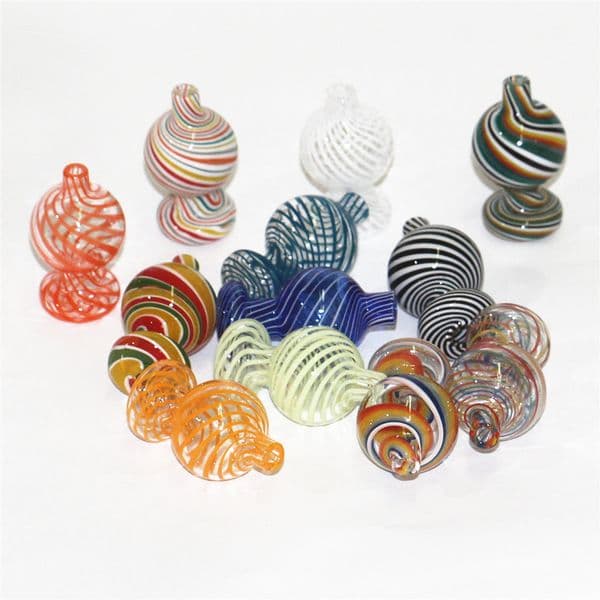 Glass bubble carb caps for quartz nails Smoking Ash Catcher Perc Ash catchers bong reclaim ashcatchers dabber tool silicone hand pipes