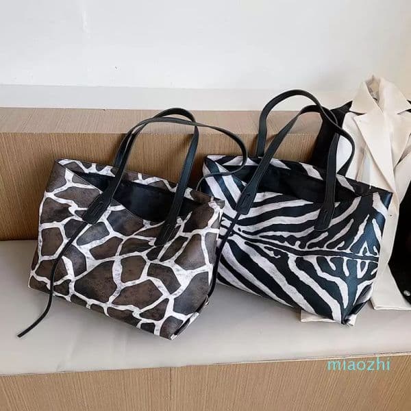 tool case Evening Bags Large-capacity One-shoulder Big Bag Women 2021 Fashion Animal Pattern Trend Soft Leather Portable Messenger SimpleAtm
