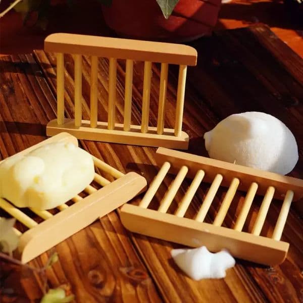 Natural Wood Soap Tray Holder Dish Storage Bath Shower Plate Home Bathroom Wash hot Soap Holders