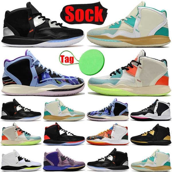 With Sock Tag Kyrie 8 mens basketball shoes Fire and Ice Keep Sue Fresh Aluminum men trainers sports sneakers runners si