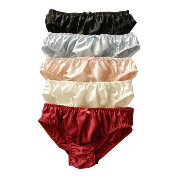 Yavorrs 5PCS 100% Silk Women Bikini Panties Silk Briefs Size S M L XL