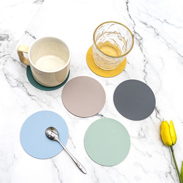 Round Silicone Coaster Rubber Jar Opener Multi-Purpose Non-slip Cup Mat High Temperature Resistance Placemat Desktop Decor MJ0680