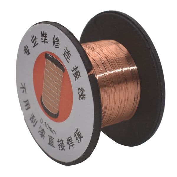 Wholesale Copper 0.1mm Jump Wire Soldering Solder Enamelled Reel Roll Fly line For Mobile Phone Cellphone PCB Repair 300pcs/lot