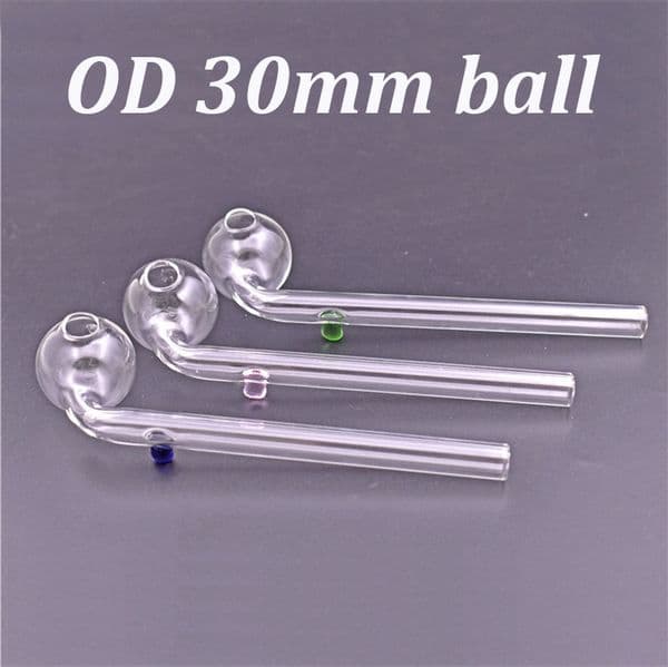 Successfully To Australia Glass Oil Burner Pipes 14cm Lenght Glass Handle Pipes Curved Water Pipe High QUality Glass Pipe Cheapest