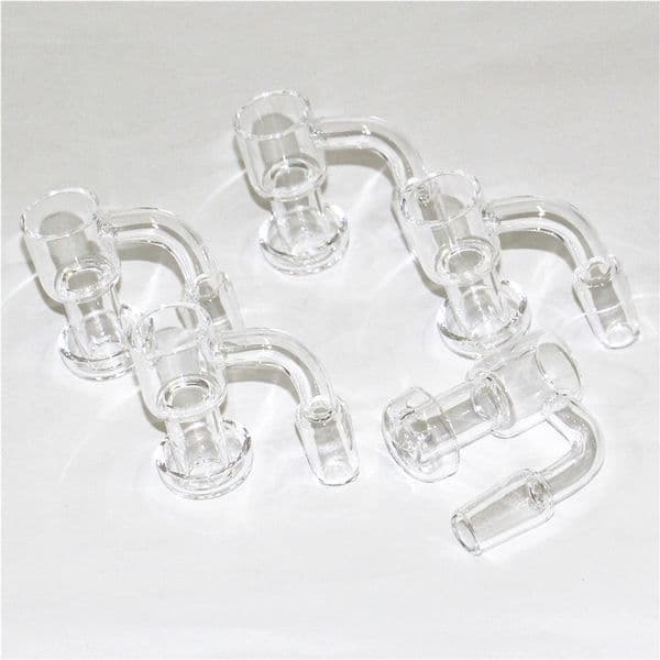 Full Weld Quartz Bangers Nail Smoking Domeless 25mm Welding Beveled Edge 14mm Male Nails Water Pipe Banger for Glass Bong