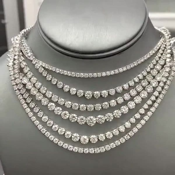 Pendant Necklaces 2022 Fashion 4mm 5mm Hip Hop S925 Silver Color Gothic Tennis Necklace Neck Chain Long for Men Male Women Jewellery