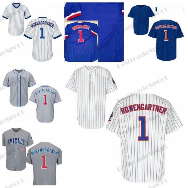 Vintage #1 Henry Rowengartner 1968-69 Rookie of the Year Baseball Jerseys Mens Chicago Stitched Jersey Blue White Pullover Shirts
