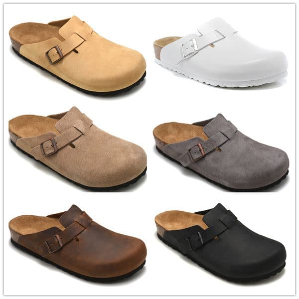 Boston 2024 new leather bag head pull cork slippers female male summer anti-skid Beach sandals lazy shoes lovers shoes Scuffs fashion luxury designer trainers Yara