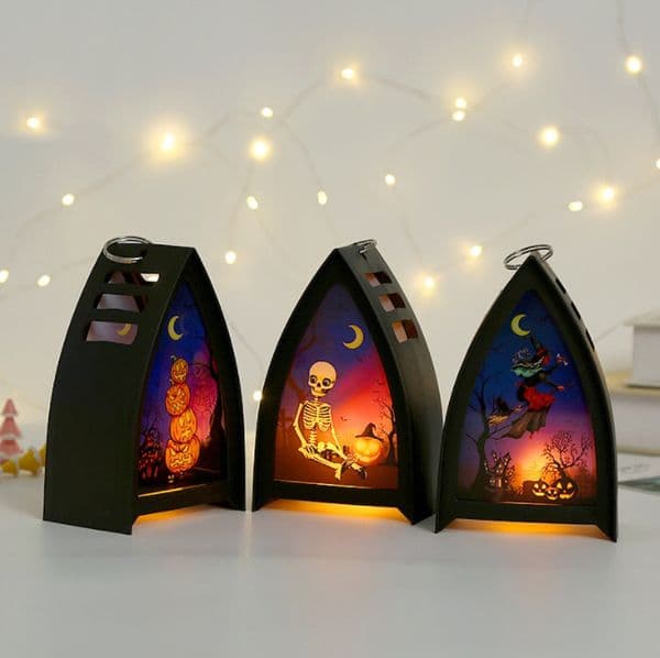 Halloween toys decoration pumpkin lantern lamp Christmas gift pony lantern creative bar ghost festival atmosphere layout party LED electronic candle light