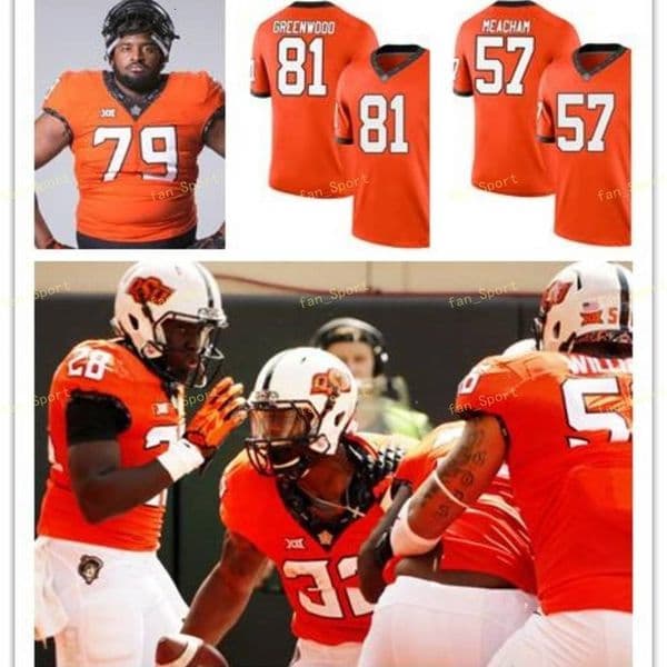 College Jerseys State s 3 Brandon Weeden 21 Barry Sanders 24 Tyreek Hill 34 Thurman Thomas 7 LD Brown Custom Football