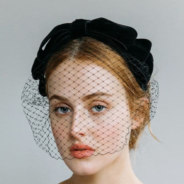 Other Festive Party Supplies Black Headband Veils for Bridal Veet Simple Bow Birdcage Face Net Mask Hair Accessories Veil Charming Wedding Fascinator 230206