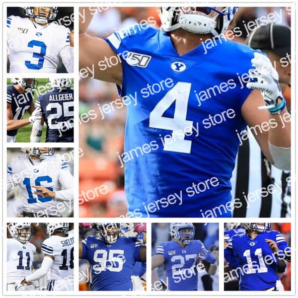 James Custom Brigham Young Cougars Football BYU stitched Jersey Zach Wilson Jackson Kaufusi Zayne Anderson Sione Finau Alden Tofa Jersey
