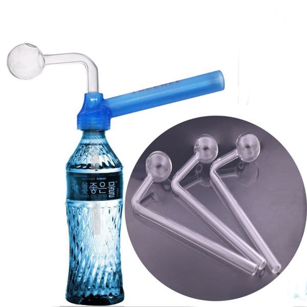 New Design Glass Downstem Oil Burner Pipe Bowl for Water Bubbler Bong DIY TOPPUFF Acrylic Bong Screw-on Smoking Pipe