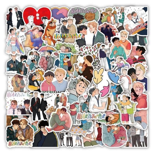 50pcs Heartstopper stickers graffiti Stickers for DIY Luggage Laptop Skateboard Motorcycle Bicycle Decals Wholesale