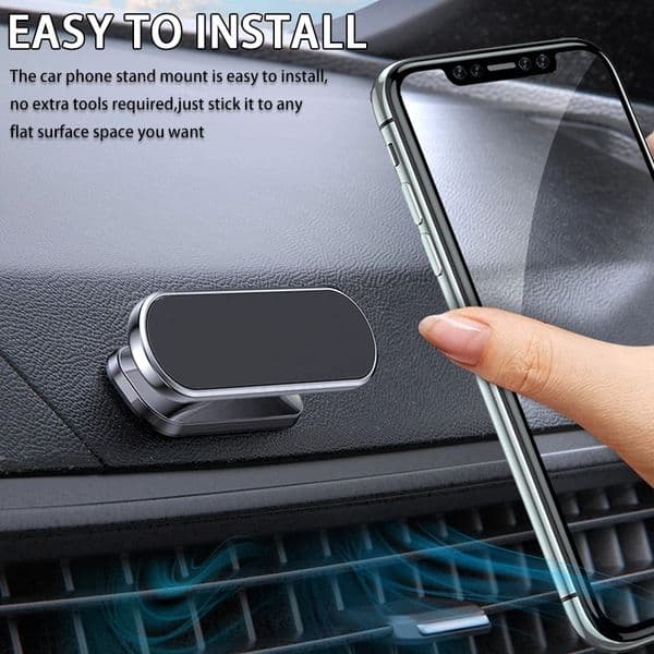 Car Phone Holder Rotatable 360° Magnetic Mini Strip Shape Stand GPS Navigation Strong Magnet Mount Support For Samsung iPhone LG