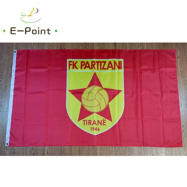 Flag of Albania FK Partizani Tirana 3*5ft (90cm*150cm) Polyester flags Banner decoration flying home & garden flagg Festive gifts