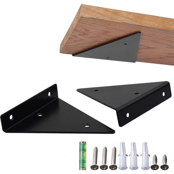 Shelf Brackets Triangle Wall Storage for Shelves Cabinet, Hidden Corner Brace, Heavy Duty Bracket & Support, Triangular Floating Shelf , Decorative Joint Hardware