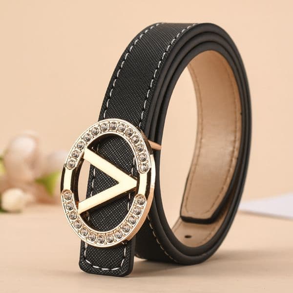 Children's Belt High Quality PU Leather Round Buckle Kids Belt Casual Trench Coat Jeans Simple Girl Waistband Wholesale