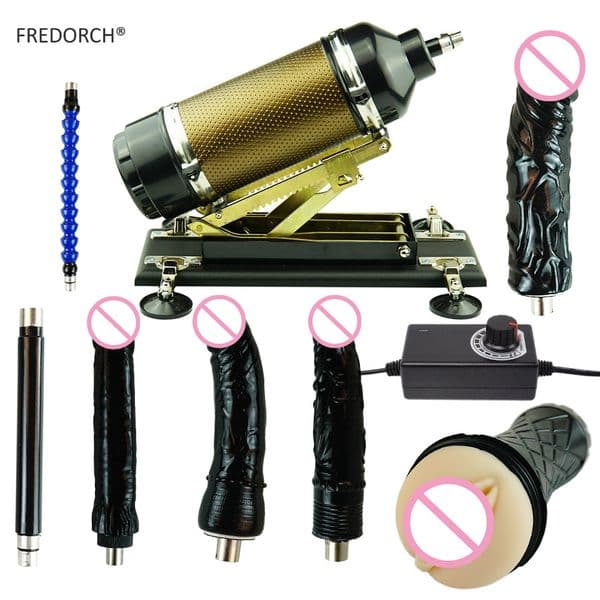 FREDORCH sexy Machine with Male Masturbator Cup and Big Dildos Automatic Love Gun for Women Men Toys