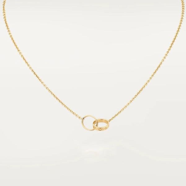 Classic 316L Stainless Steel Designer Pendant Necklace Love for Women Girls Double Loop Charms Wedding Jewelry Collares Collier