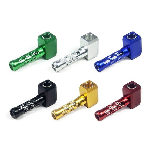 107mm Square Thor's Hammer Aluminum Alloy Smoking Pipes Portable Smoke Pipe Metal Herb Cigarette Holder Tobacco Smoke Mouthpiece Birthday Gift ZL1158