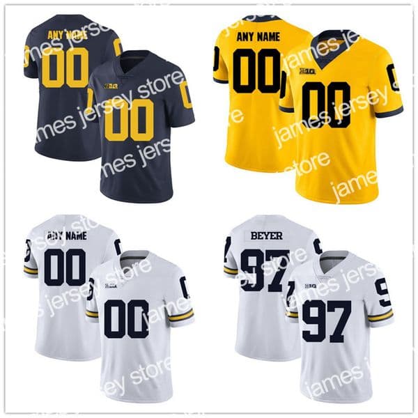 James Custom Michigan Wolverines College any name number embroidery Football Stitched Jersey Youth women's Mens Size S-4XL