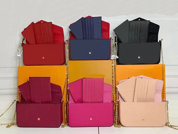 Designer bags high quality 3-piece set luxurys handbags chain shoulder bag designers crossbody style women handbag and purse wallet