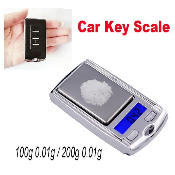 wholesale Portable Mini Digital Pocket Scales Car Key 200g 100g 001g for Gold Sterling Jewelry Gram Balance Weight Electronic Precision Scales