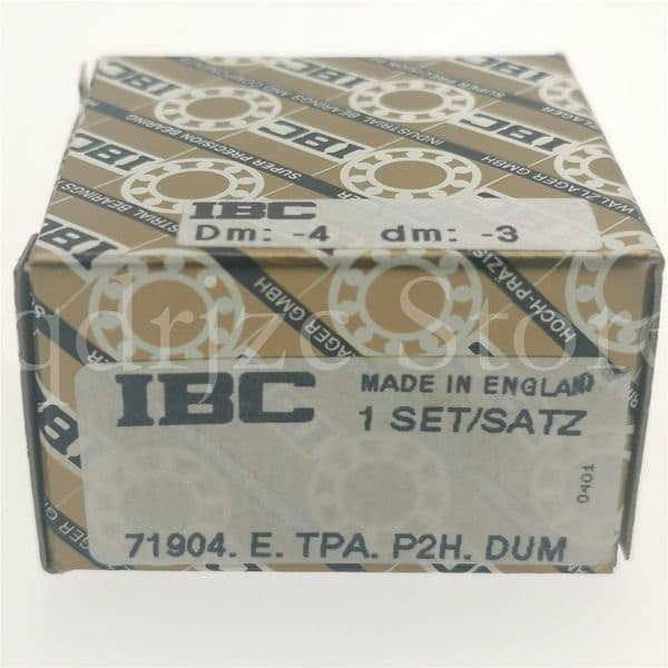 IBC Precision Angular Contact ball bearing 71904.E.TPA.P2H.DUM = 71904ACD/P4ADGB B71904-E-T-P4S-DUM 7904A5TYNDUMP4
