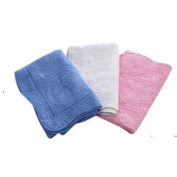 23 Colors Baby Toddler Pure Cotton Embroidered Blanket Infant Ruffle Quilt Swaddling Breathable Air Conditioning Blanket