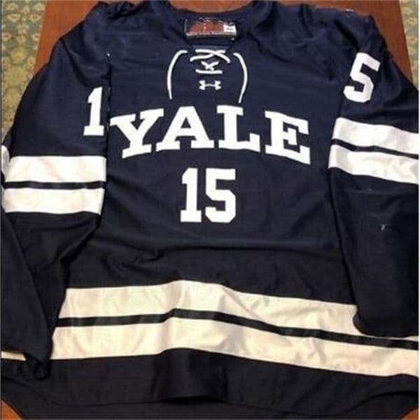 C26 Customize tage Yale Home #15 H. Hart #6 S. Wilson Hockey Jersey Embroidery Stitched or custom any name or number retro Jersey