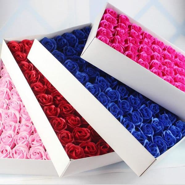 Rose Soaps Flower Packed Wedding Supplies Gifts Event Party Goods Favor Toilet soap Scented fake rose soap bathroom accessories SR002